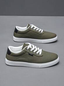 Men's Fashion Simple Casual Sports Sneakers, Low-Top Breathable Canvas Shoes