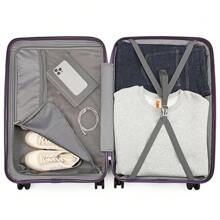 British Traveller Maleta con ruedas y candado con contraseña TSA, carcasa rígida de PP ligera, maleta de trolley de 20"/24"/28", ideal para viajes de negocios, vacaciones, equipaje de mano y facturado, para hombres y mujeres, juego de maletas de viaje resistentes