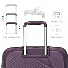 British Traveller Maleta con ruedas y candado con contraseña TSA, carcasa rígida de PP ligera, maleta de trolley de 20"/24"/28", ideal para viajes de negocios, vacaciones, equipaje de mano y facturado, para hombres y mujeres, juego de maletas de viaje resistentes