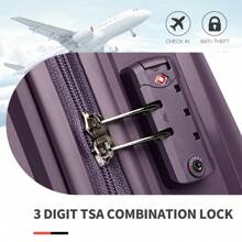 British Traveller Maleta con ruedas y candado con contraseña TSA, carcasa rígida de PP ligera, maleta de trolley de 20"/24"/28", ideal para viajes de negocios, vacaciones, equipaje de mano y facturado, para hombres y mujeres, juego de maletas de viaje resistentes