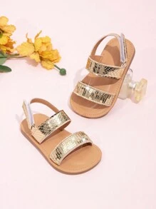 Mädchen Schlangenhaut Muster Mode Flache Sandalen, Sommer