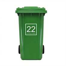 Pack Of 2 White Bin Sticker Numbers Waterproof Self Adhesive Bin Numbers For Wheelie Bins Large Numbers, Graphic Print - Multicolor - View 4
