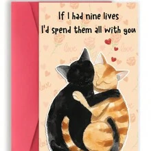 带信封的情人节贺卡，非常爱你腊肠犬设计，适合任何人的纸卡，送给丈夫、妻子、男朋友、女朋友的浪漫礼物 - 多种表达爱的方式