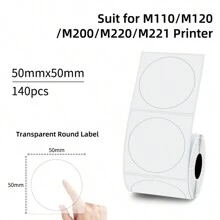 M110 M220 Clear Thermal Labels-1.57"X2.36" (40x60MM)/40x30mm/50x50mm Round, Transparent Labels, M110 Clear Labels Compatible With For Phomemo M110 M220 M200 M120 M221 Printer Label Refill Compatible With SUPVAN T50M Pro For MARKLIFE P50 For CLABEL 221B 220B 320B Label Maker - Multicolor - View 10