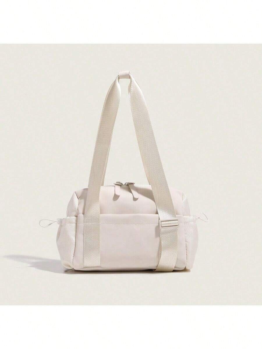 Mini Gym Bag For Women Girls Small Gym Tote Bag With Wet Compartment Waterproof Travel Duffle Bag Cute Workout Sport Bag Adjustable Strap, Zip Closure - 米色 - 查看 1