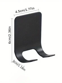 Ever Blooming 1/2/4pcs Stainless Steel Razor Holder, Drill-Free Wall Mount Razor Stand With Hook, Black And Silver, Includes Cable, Utensil Rack, Suitable For Bathroom, Bedroom, Kitchen, Home Decor, Autumn, Back To School - Multicolor - View 12