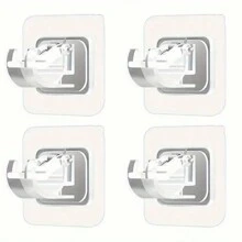 2/4/8pcss, Curtain Rod Hook, Telescopic Rod, Fixed Clamp, Holder, And Non Perforated Household Shower Curtain Towel Rod Bracket Holder - Multicolor - View 11