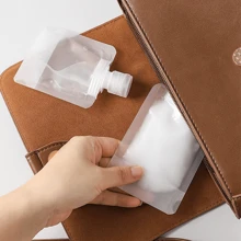 12pcs Leak-Proof Portable Bags For Travel Toiletries - Refillable Cosmetic Containers For Shampoo, Conditioner, Lotion And Body Wash, Travel Essentials - White - View 2