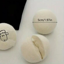 3pcs Natural Wool Dryer Balls, Wool Drying Balls, Fabric Softener Balls, Fluff Clothes, Anti-Static, Anti-Tangling Wool Balls, Reduce Static, Soft Wrinkles, Laundry Essential - Multicolor - View 5