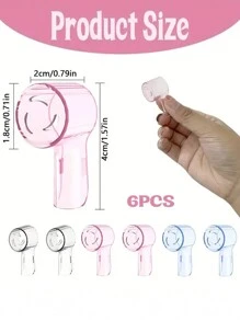 1/2/4/6pcs Portable Toothbrush Head Covers For Electric Toothbrush Head Covers Portable Toothbrush Heads Pod Case Protector - Dustproof, Anti-Dust, Anti-Germs, Anti-Fly Easy-Replace Design With Air Holes For Home & Travel - Multicolor - View 4