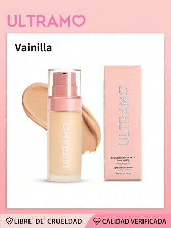 ULTRAMO Base de Maquillaje V2280 Fundación Líquida Ligera E Impecable,A Prueba De Agua, De Cobertura Total Sin Poros, Control De Aceite, Resistente Al Sudor, De Acabado Mate Duradero Y Transpirable Protección solar SPF15 PA++