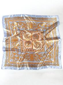 1 chiếc khăn vuông họa tiết Baroque cổ điển dành cho nữ, khăn lụa satin, khăn trùm đầu, quà tặng Ngày của Mẹ, thích hợp cho mùa xuân/hè, đi biển, đi nghỉ mát. - Nhiều màu - Xem 8