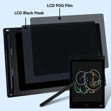 1pc LCD Writing & Drawing Tablet, Erasable Screen, Creativity Tool, Educational Gift For Birthday, Christmas, Halloween, Easter, Back To School - Multicolor - View 3