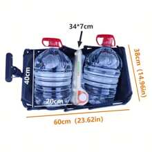 1 pieza Carrito plegable de hierro duradero para camping, carrito de mano plegable práctico y resistente para uso en exteriores, playa, jardín, con gran capacidad, adecuado para senderismo, almacenamiento y viajes, apto para camping, deportes, mercadillos, playa, pesca, barbacoa, picnic, compras, césped y jardinería, fácil de almacenar, sin batería