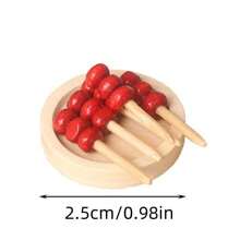 Miniature Diner Trolley, Edible Candy Hawthorn Lollipop Sticks, Mini Doll House Hawthorn Candy Food Models