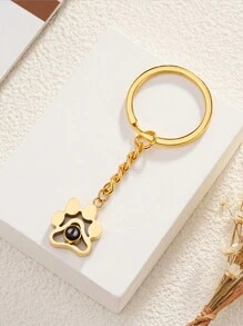 Customized Pet Projection Photo Keychain, Personalized Paw Print Keyring, Stainless Steel Dog Image Memorial Gift, Engraved Pet Memorial Gift For Men, Bag Charm, Rainbow Bridge Keepsake - Photo Keychain - View 15