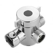 1pc Diverter Valve 1/2 Inch 3 Way Water Separator Shower Tee Adapter Adjustable Faucet Switcher Bathroom Toilet Accessories - Silver - View 4