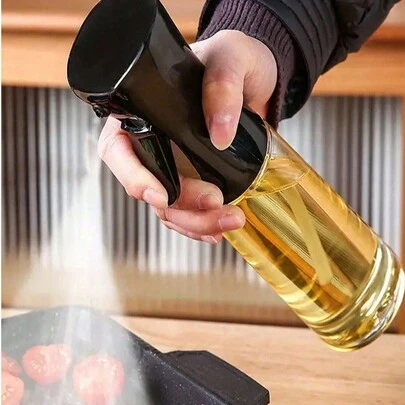1 个橄榄油喷雾瓶厨房，酱油醋调味容器分配器适用于露营烧烤烘烤烹饪沙拉多种规格，防漏厨房油瓶食用油喷雾橄榄油瓶健身沙拉烧烤喷雾油分配器醋瓶工具