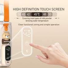 1pc Constant Temperature Milk Warmer, Bottle Warmer, Cup Warmer, Suitable For Home, Travel, Outdoor Camping, 38~50°C Temperature Adjustment, Easter Gift, Portable Universal Bottle Warmer, Large Capacity, Adjustable Base Height, Type C Charging, 20W Fast Heating, Comes With Shoulder Strap, Touch Screen