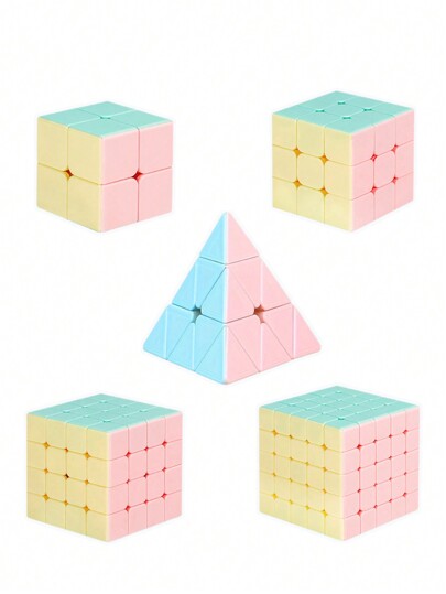 sengso Speed Cube Macaron 2x2 3x3 4x4 5x5 Stickerless 3x3 Pyramid Magic Cube Turning Speedly Smoothly Magic Cubes 3x3 Puzzle Game Brain Toy For Kids And Adult
