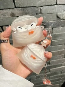 1 个幸运鱼设计保护壳兼容 Airpods Pro 2，兼容 Apple 蓝牙耳机 1/2/3/4 代