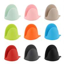 1 Pair Thick Silicone Kitchen Oven Mitts, Heat Resistant Gloves For Baking, Cooking, Microwave Use, Non-Slip, Waterproof - Multicolor - View 1