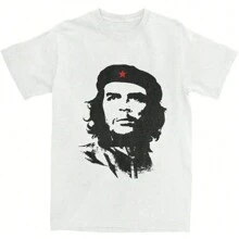 Che Guevara 3D Printing T-Shirt Beach Aesthetic T-Shirts Cotton Popular Tshirt For Adult Short-Sleeve Casual Tops - White - View 1