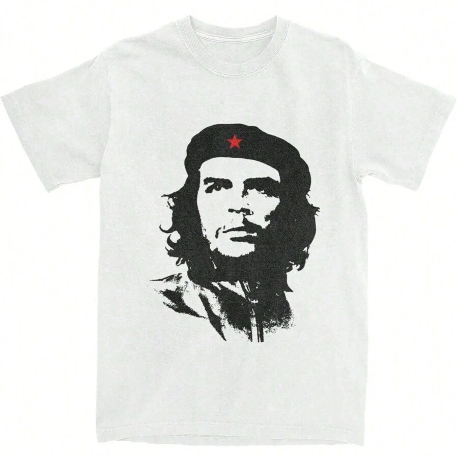 Che Guevara 3D Printing T-Shirt Beach Aesthetic T-Shirts Cotton Popular Tshirt For Adult Short-Sleeve Casual Tops - White - View 1