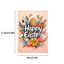5 sztuk/opakowanie Wielkanocne karty upominkowe, wiadomość Dziękuję Pozdrowienia Kwiatowa pocztówka, przyjęcie Upominki Mini karta dekoracyjna