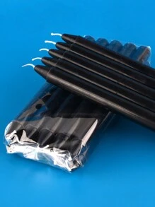10 piezas de velas rectas puras negras sin olor y elegantes de diversos tamaños, para celebraciones, eventos, ceremonias, conmemoraciones, espiritualidad y meditación - Negro - Ver 8