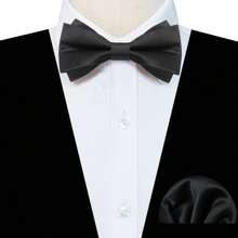 1pc Solid Color Polyester Bow Tie, All Seasons - Multicolor - View 18