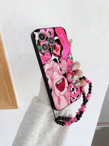 手机吊饰，手机挂绳 1 件黑色 TPU 创意拼图图案防摔手机壳和 1 件淡粉色蝴蝶结挂绳，兼容 iPhone/配套手机壳/带腕带的手机壳/趣味手机壳/Android 手机壳///OPPO/Galaxy A51 4G/Galaxy A52/A52s 5G/Galaxy S23 Ultra - 彩色 - 查看 5