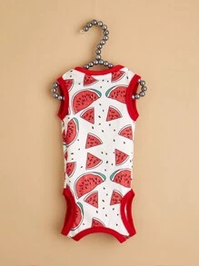 1pc Soft And Thin Cat Spay & Neuter, Weaning Recovery Outfit, Flexible 4-Leg Design To Prevent Licking, Warm - Red - View 4