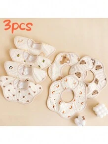 新生儿花瓣形围嘴，360°旋转围嘴，防止吐奶， - 彩色 - 查看 12