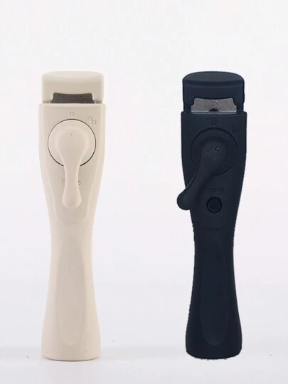 1pc Detachable Handle, White & Black Grip, Compact For Easy Storage, Convenient Installation And Use, Suitable For Frying Pan, Pot, Saucepan, Dish And Other Cookware, Sturdy