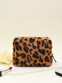 1 túi đựng mỹ phẩm hình bát giác họa tiết da báo mới thu/đông, dung tích lớn đựng đồ vệ sinh cá nhân khi đi du lịch - Nhiều màu - Xem 5