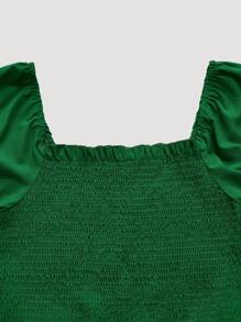 女士夏季印花腰部拼接度假连衣裙，优雅休闲 - 彩色 - 查看 4