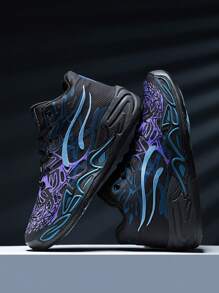 Cocoon Casual Fashionable Versatile Lightweight High-Top Breathable Anti-Slip Practical Basketball Shoes, Campus Style Sports Sneakers