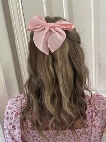 3 件装女孩蝴蝶结鳄鱼发夹小女孩幼儿中性手工发饰 - 彩色 - 查看 8