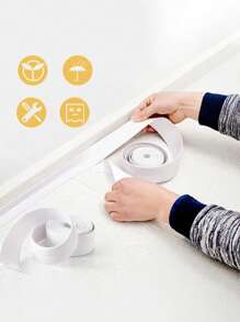 1 Roll Of Waterproof White PVC Self-Adhesive Tape -Perfect For Bathroom, Sink & Kitchen -Super Strong Stickiness! Home Bathroom Decor Summer Back To School