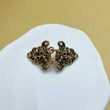 1 Stück Vintage Damen elegante Satin Schal Clip, modisches leichtes Luxus Bekleidungszubehör Schals Brosche