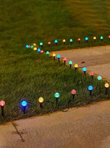 1 个太阳能亚克力泡泡球地桩灯，LED 户外防水 1 比 15/1 比 20 装饰氛围草坪灯，适用于别墅、花园、庭院、道路和车道两侧装饰。 - 彩色 - 查看 7