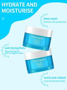 Neutrogena 1瓶50克韩国兰芝水库保湿霜，玻尿酸保湿凝露，适合干性、油性肌肤，日常保湿 - 藍色保濕凝露50g 補水滋潤 - 查看 5