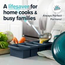 1 Cup Silicone Freezer Molds -  Perfect For Storing Broth, Rice, Leftovers And More - Silicone Freezer Trays With Lids For Meal Prep - Charcoal - 1-Pack - Charcoal - View 11