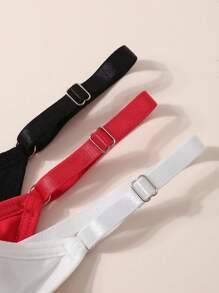 3pcs/Set Women's Front Closure Seamless Wire-Free Bras - Multicolor - View 6