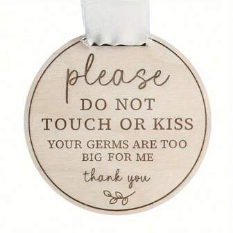 "Do Not Touch "Wooden Sleep Sign,No Touching Baby Car Seat Sign Or Stroller Tag, Do Not Touch Sign For Newborn Baby - Perfect For Novice Mothers As Gifts, Birthday Parties, Gender Reveal, Stroller Labels, Mother's Day Gifts,