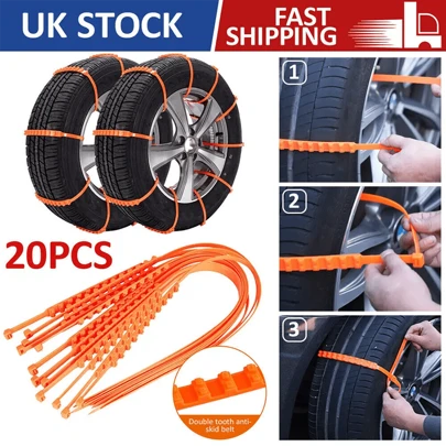 NetHong 20X Anti-Skid Mud Ice Snow Chains Winter Safety Car SUV Truck Tire Tyre