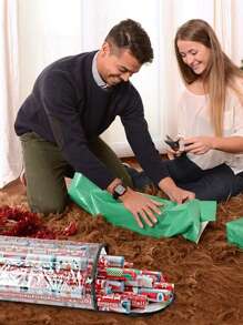 1pc Transparent Christmas Gift Wrap Storage Bag - Large Capacity Cylindrical Storage Bag, Suitable For Gift Wrapping Paper Rolls, Durable PVC Material, Dust-Proof And Space-Saving. - Black - View 9