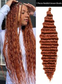 1 件 20"/22"/30" 自然长波浪卷合成假发，有巧克力棕色/黑色/金色/酒红色可选，适合女性日常、节日、派对、音乐节、狂欢节、新年等场合，可作为礼物。 - 彩色 - 查看 25