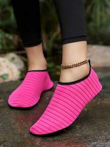 女士户外水鞋，防滑游泳鞋，透气，轻便，适合瑜伽、徒步旅行、水上运动、室内健身跑步 - 玫紅 - 查看 1